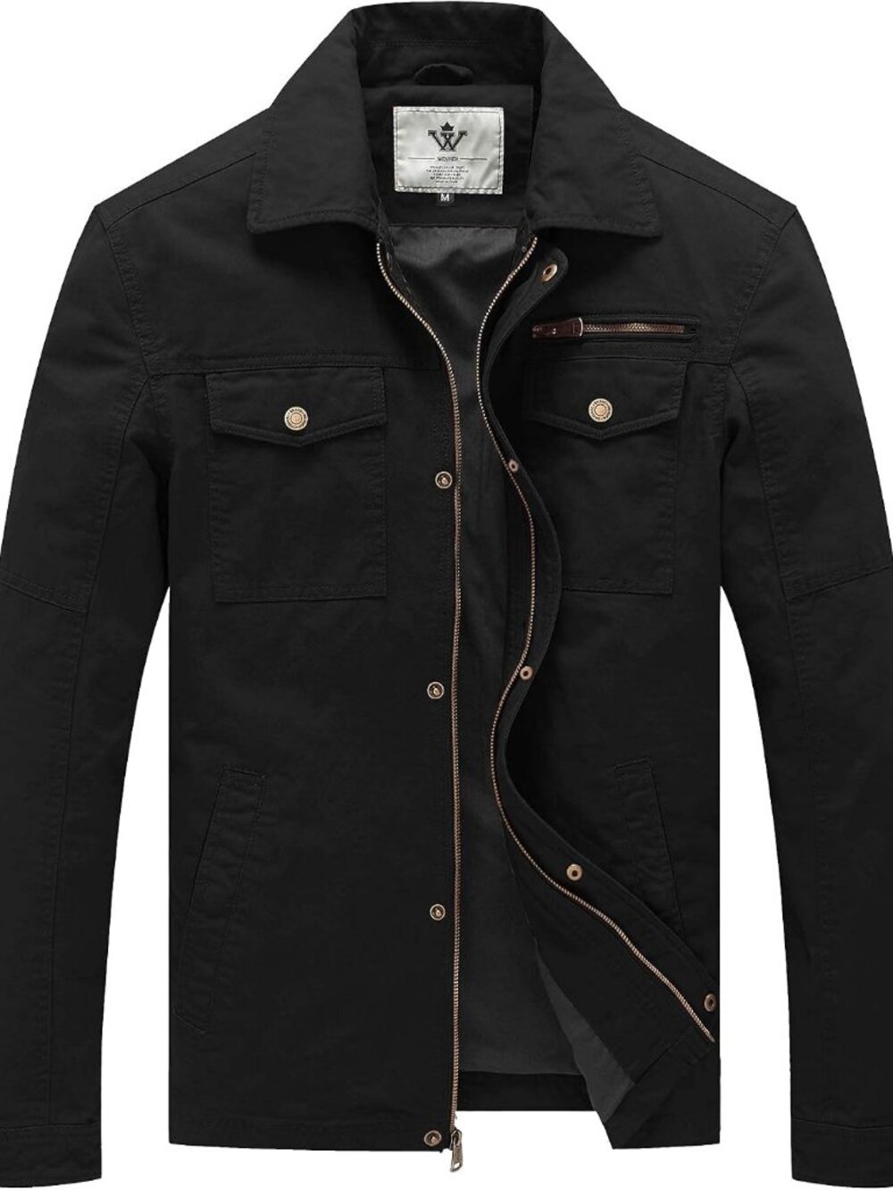 Men's Casual Canvas Cotton Military Lapel Jacket